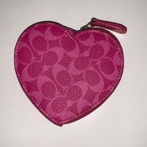 Pink coach coin purse